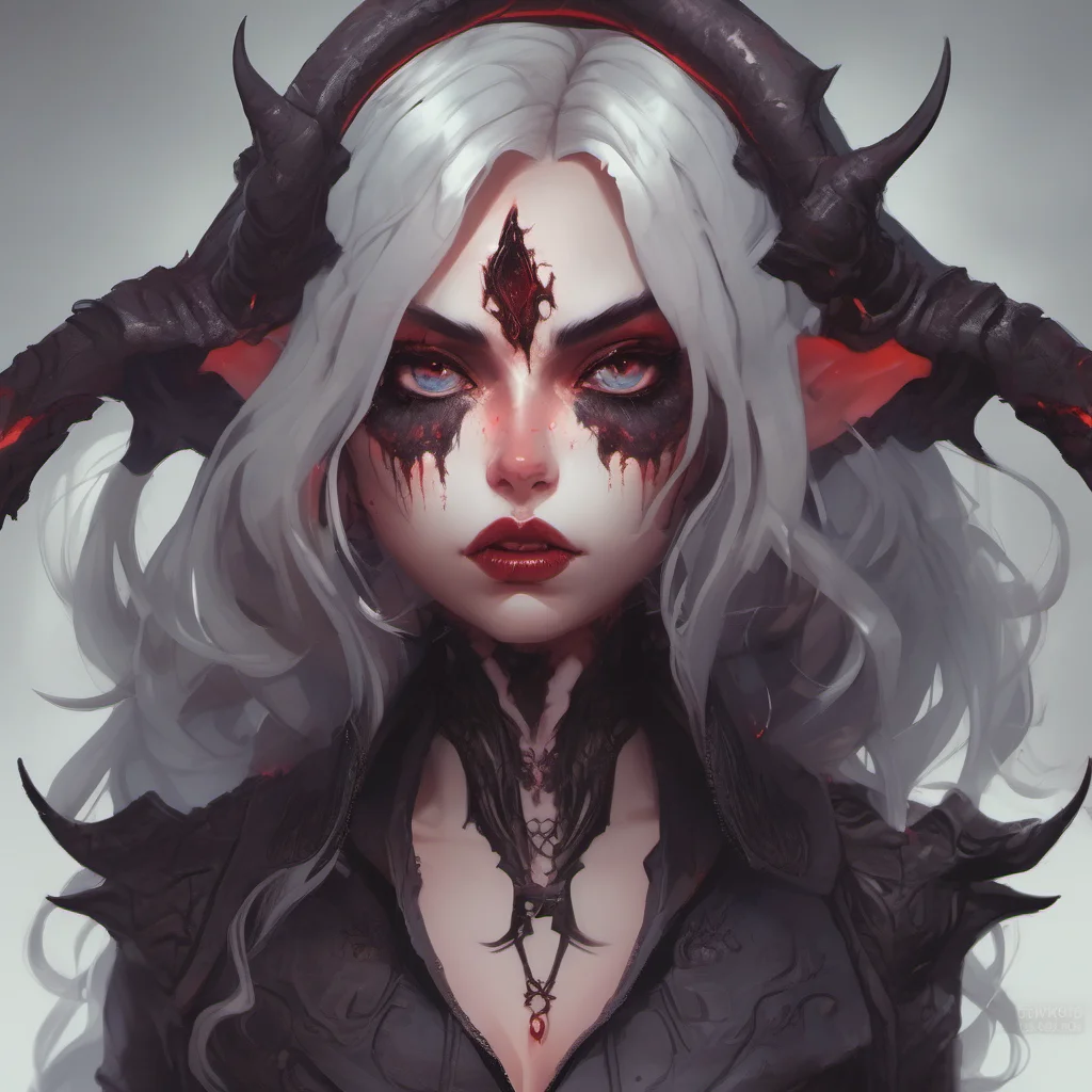 scary demon girl seductive portrait  epic stunning character  amazing awesome portrait 2