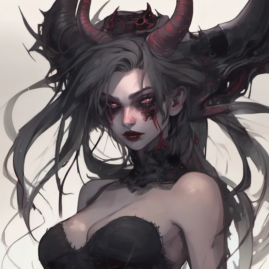 scary demon girl seductive portrait  epic stunning character 