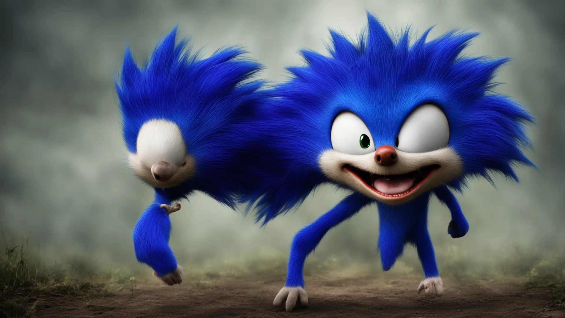 scary sonic hedgehog wide