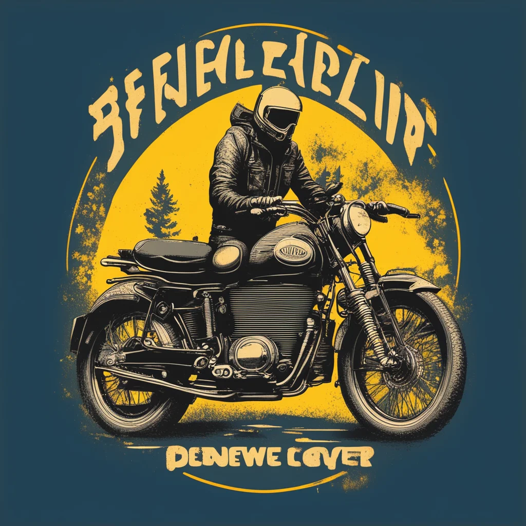 aiscreenprint typography design beever riding motorcycle good looking trending fantastic 1