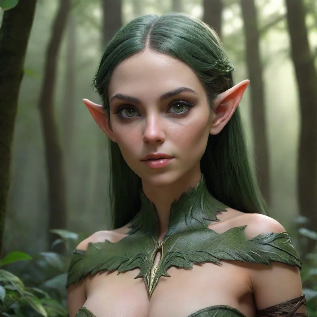 aiseductive%2C hd%2C detailed%2C elf woman in a forest