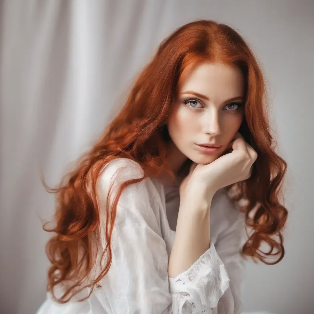 aiseductive beautiful redhead woman