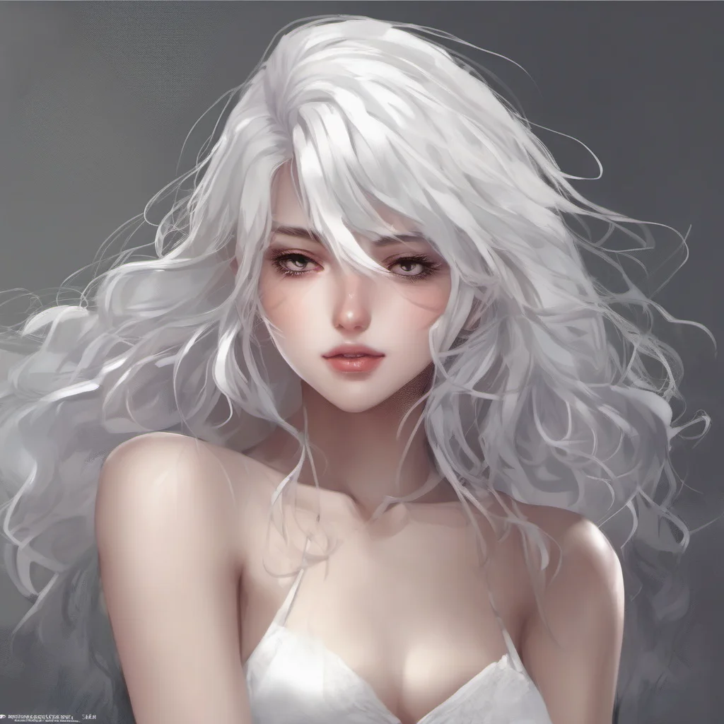 aiseductive cute white haired girl good looking trending fantastic 1