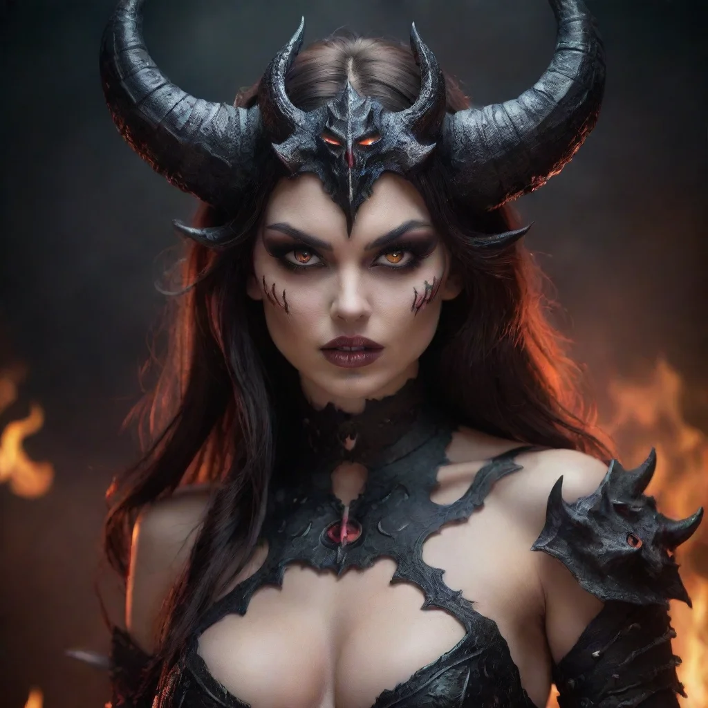 aiseductive feminine demon evil warrior