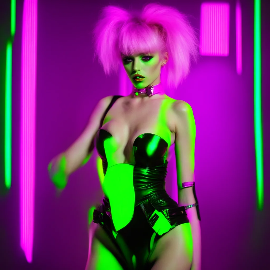 seductive feminine neon punk