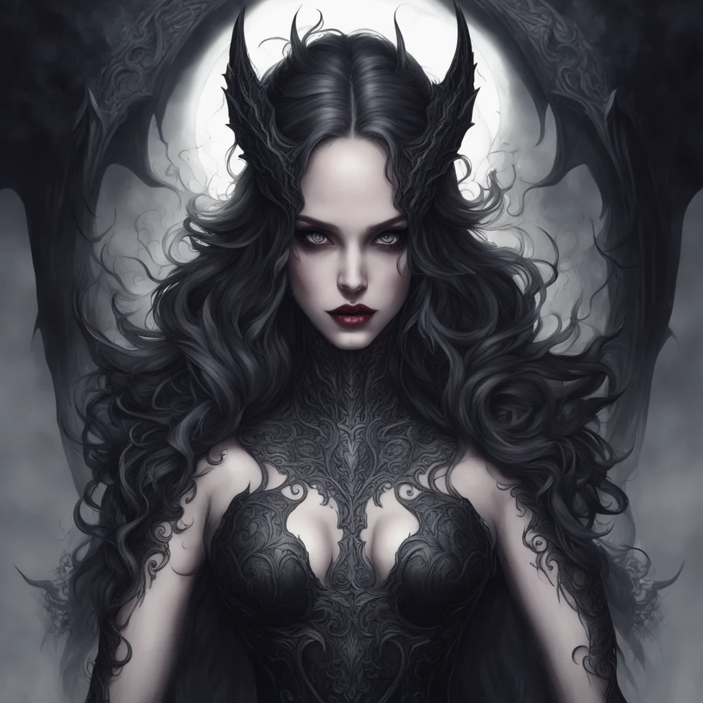 aiseductive vampire goddess%2C gothic masculine demon beauty grace majestic mage fantasy cinematic line art ethereal knight amazing awesome portrait 2