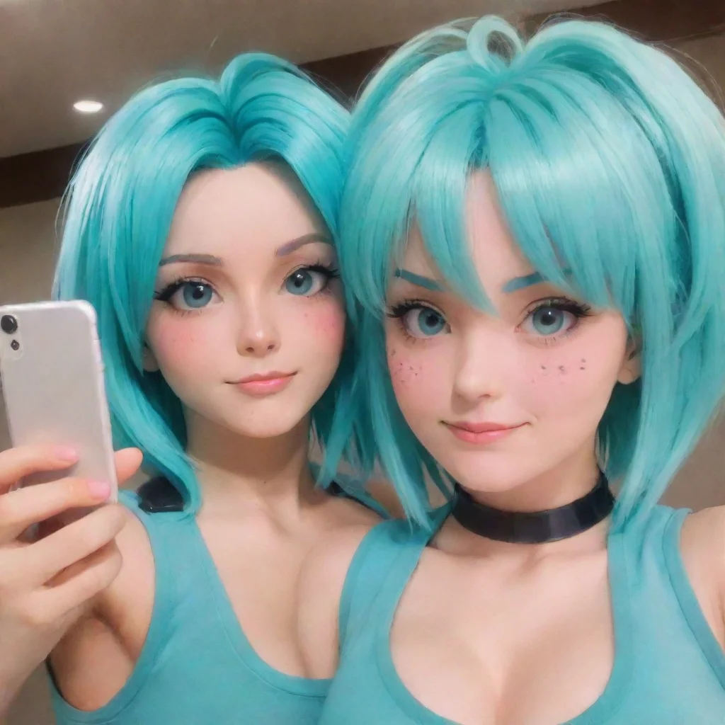 selfie of bulma anime