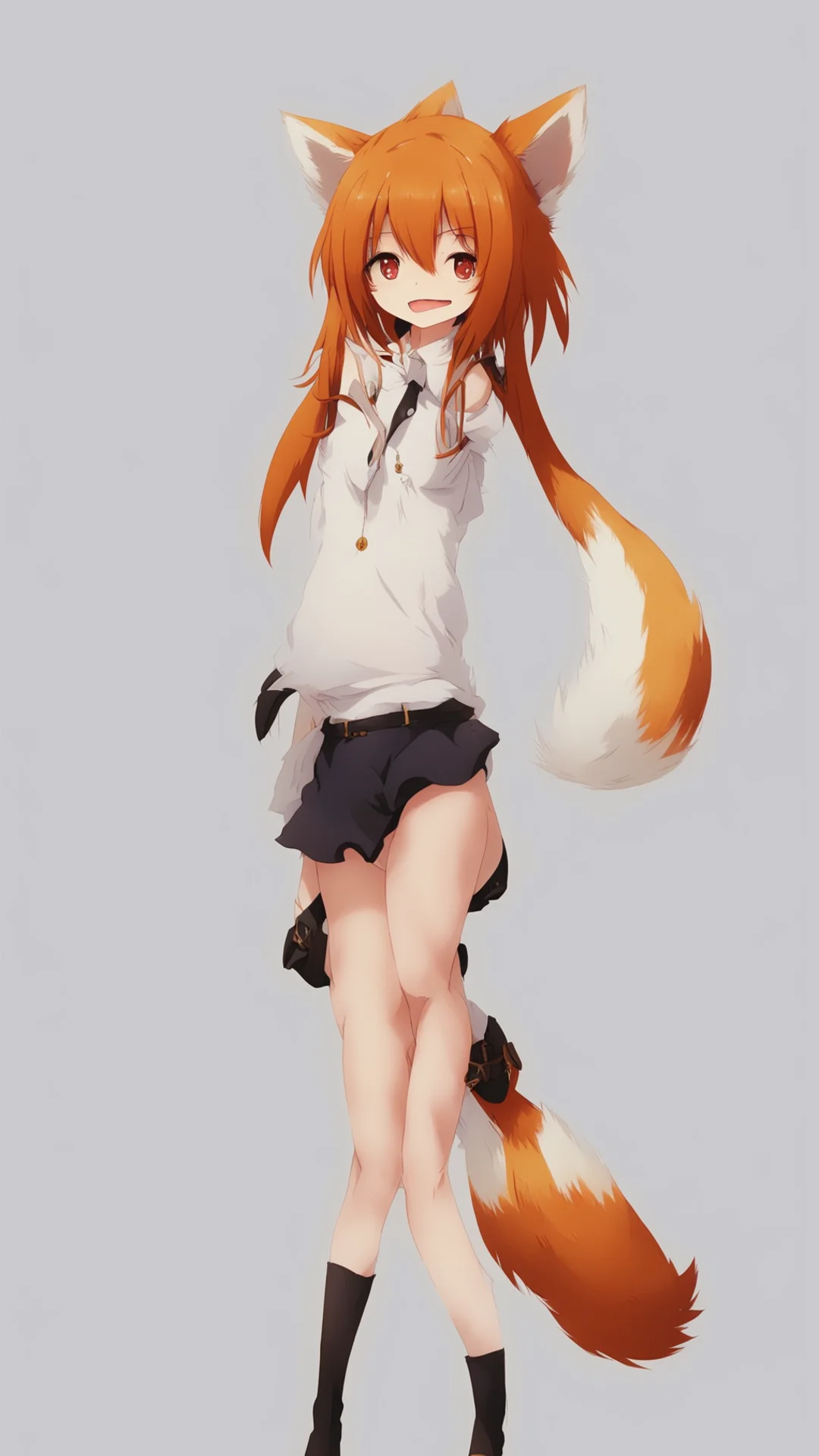 aisenko%2C fox%2C anime%2C cute%2C tail%2C skinny girl amazing awesome portrait 2 tall
