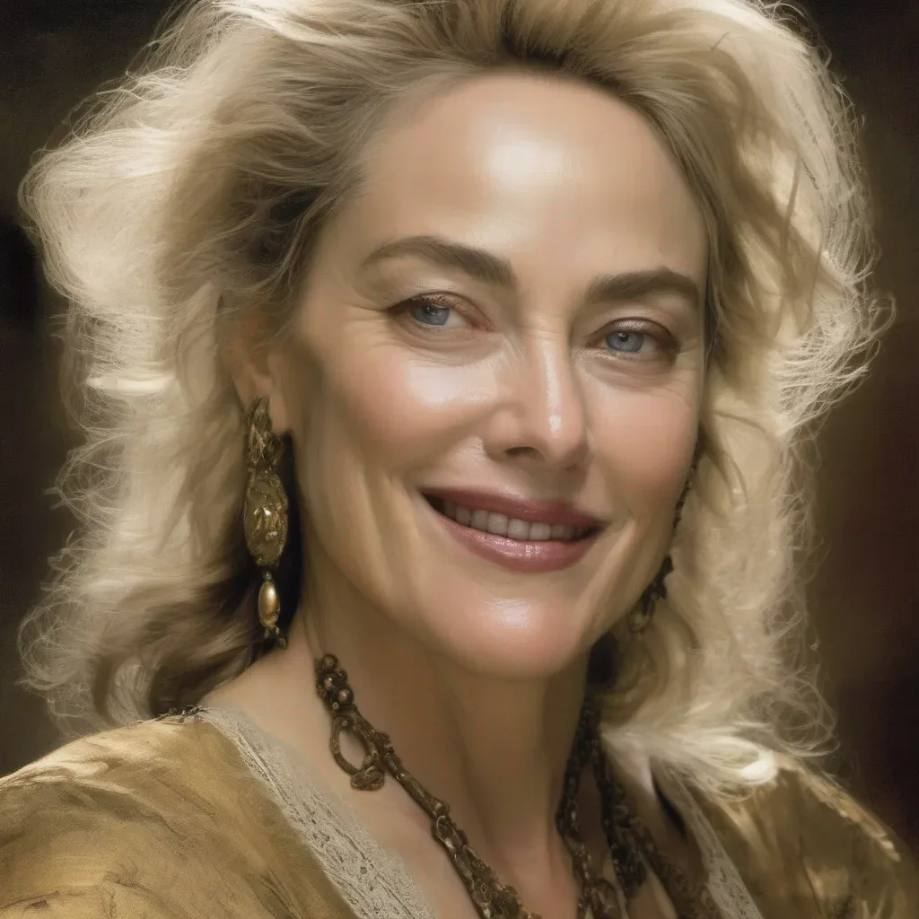 aisharon stone in rembrandt style amazing awesome portrait 2