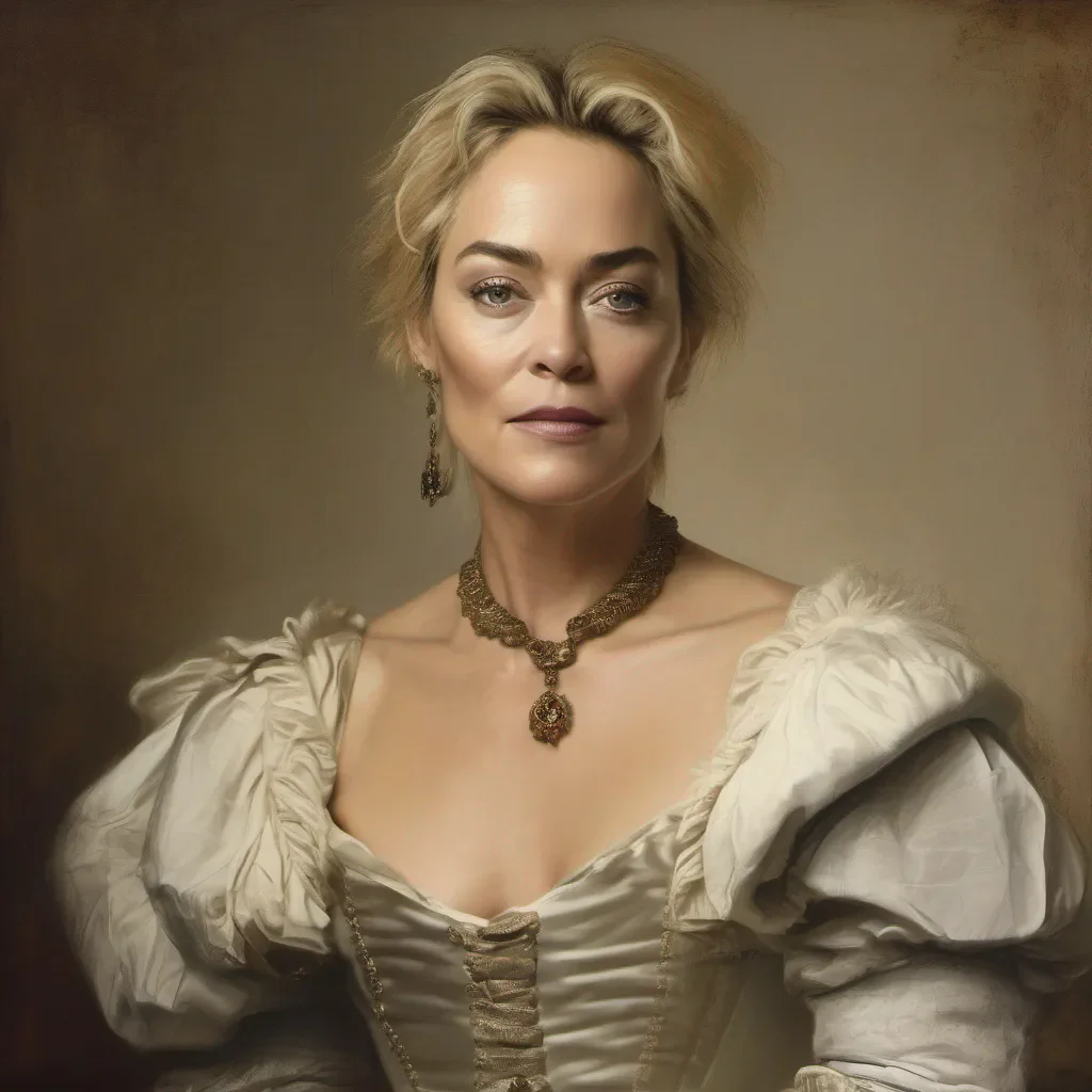 sharon stone in rembrandt style confident engaging wow artstation art 3