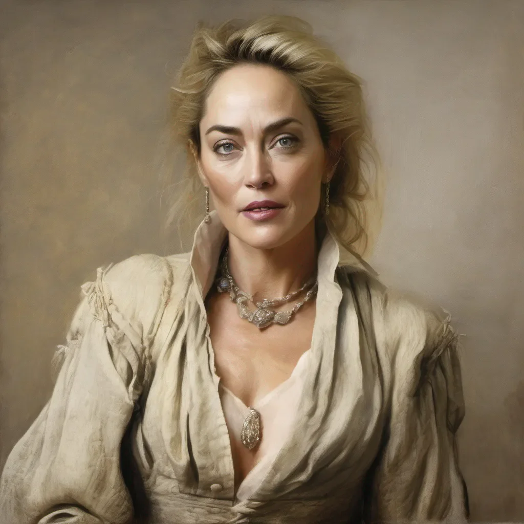 sharon stone in rembrandt style
