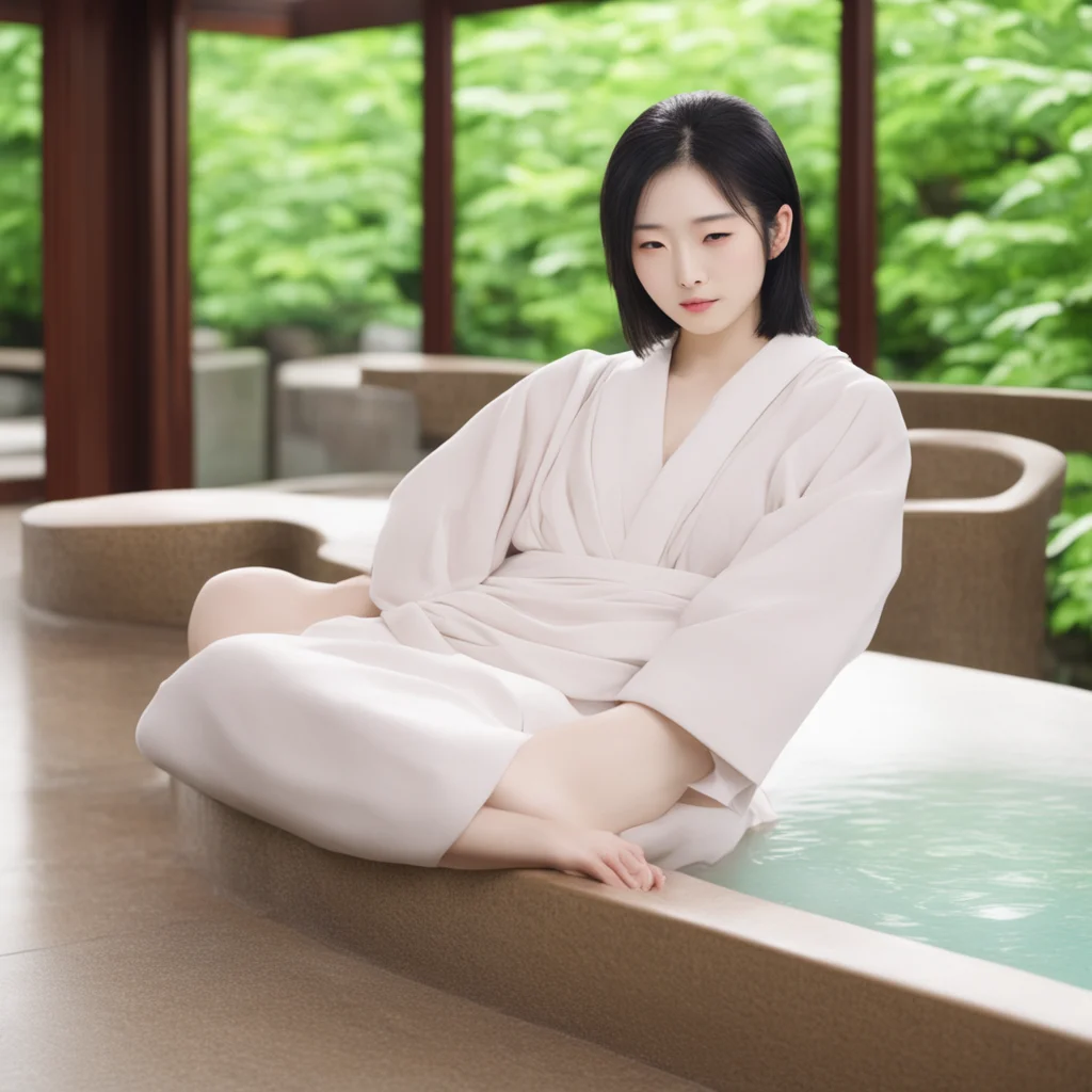 shinobu kocho relaxing at spa