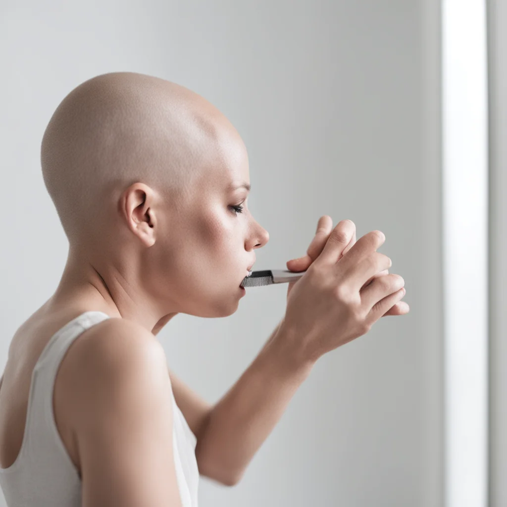 shot of a girl shaving her head amazing awesome portrait 2