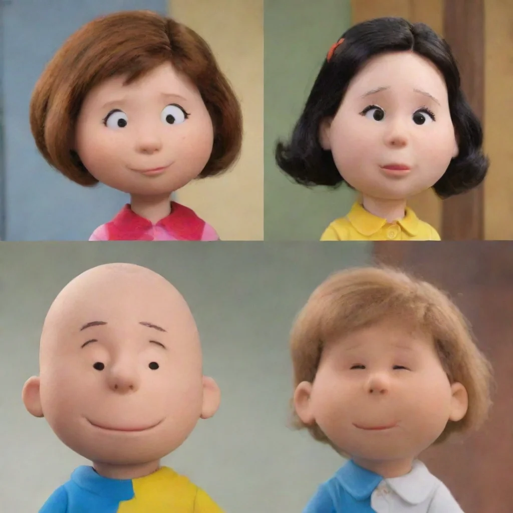 show the cast of the peanuts cartoons as if they were real people