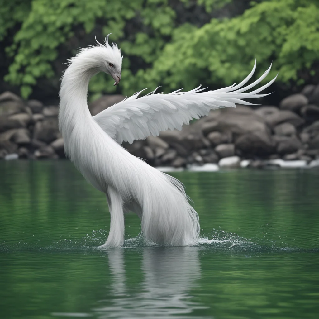 aisirin%2C tail%2C water%2C white hair