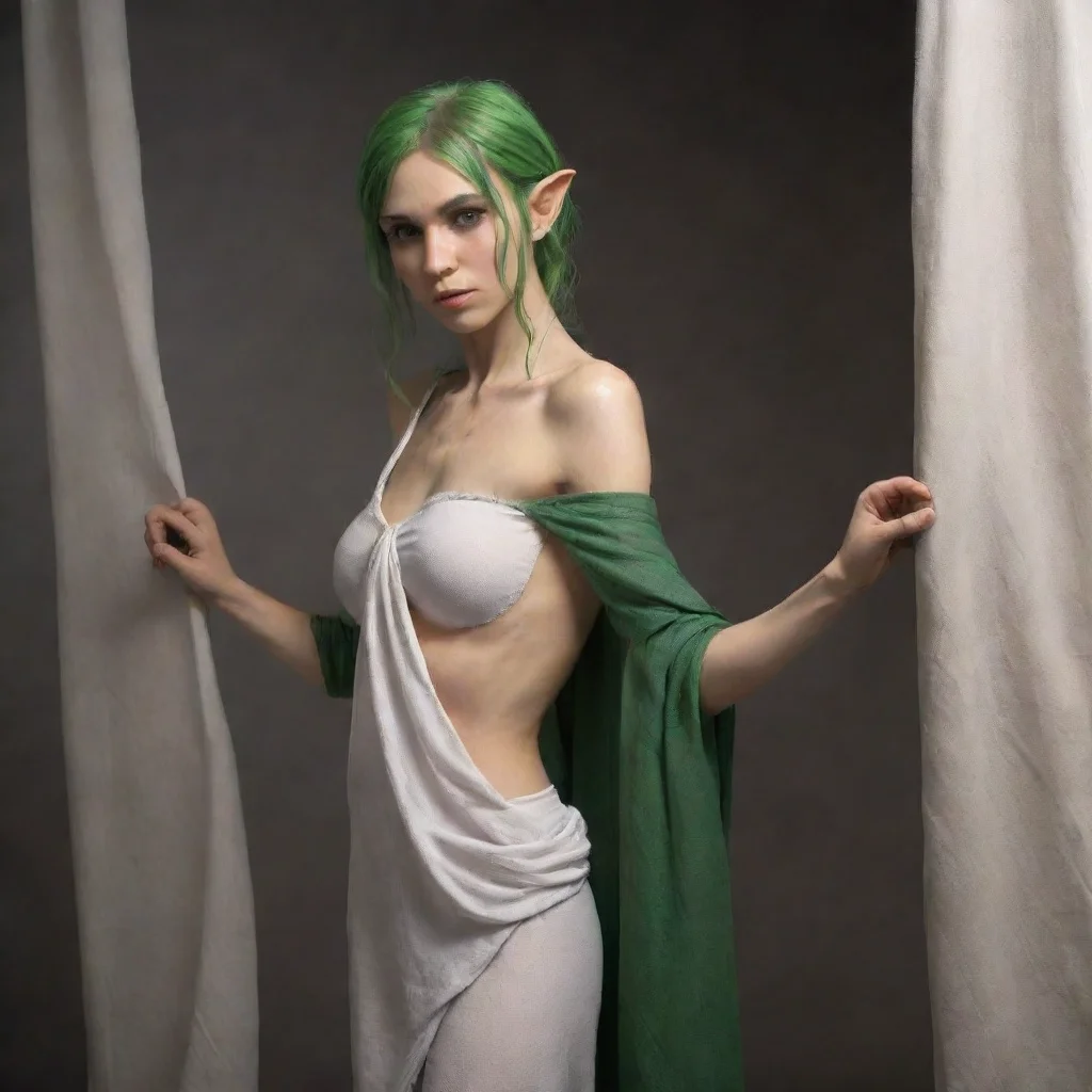 aislave elf woman damaged cloth shy