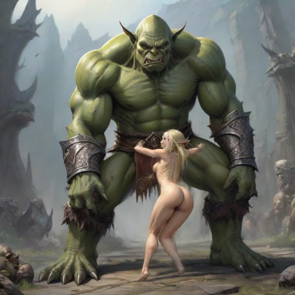 aislim high elf bends over orc king