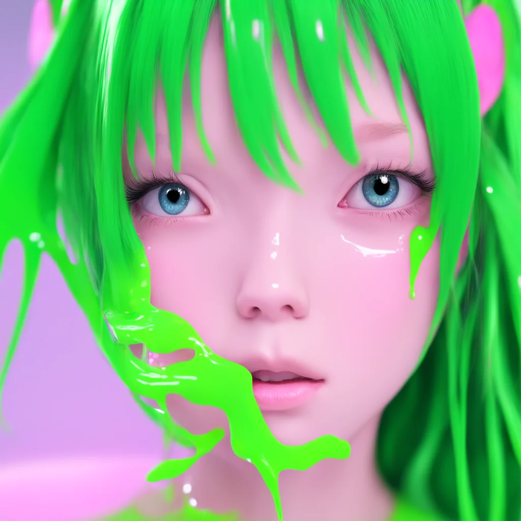 aislime flowing into anime girl%27s eyes%2C mouth and ears amazing awesome portrait 2