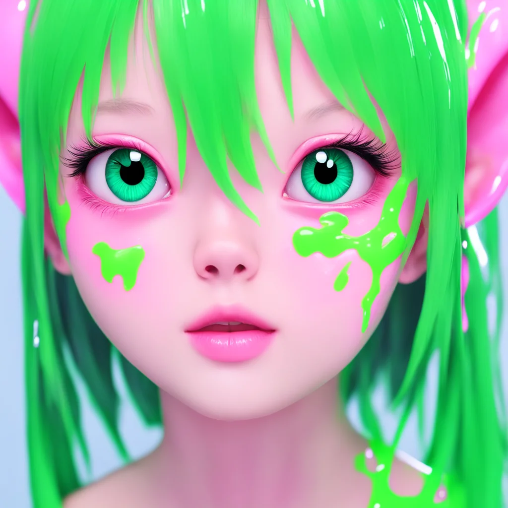 aislime flowing into anime girl%27s eyes%2C mouth and ears confident engaging wow artstation art 3
