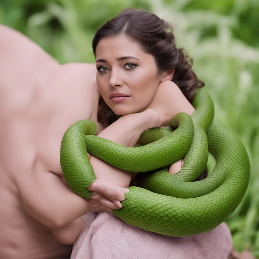 snake constricts woman amazing awesome portrait 2