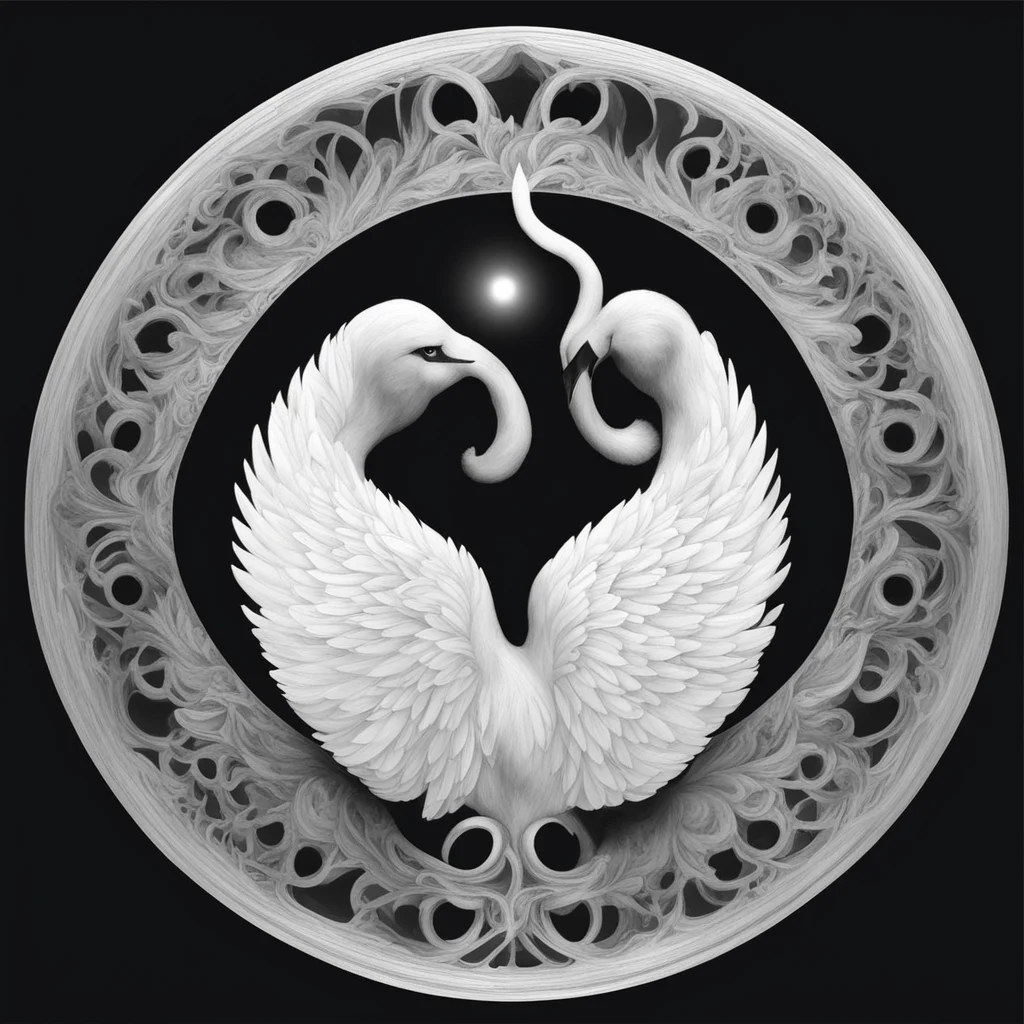 sol symbol combined with a swan