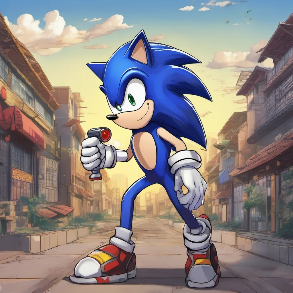 aisonic the hedgehog in anime style amazing awesome portrait 2