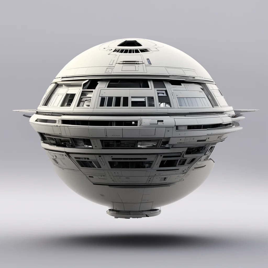 sphere shaped space ship  star wars  confident engaging wow artstation art 3