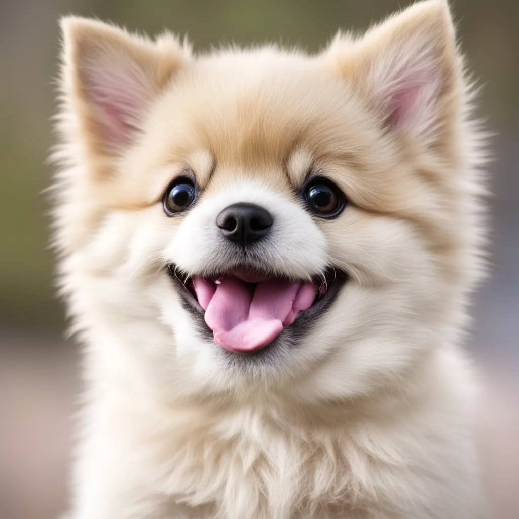 aispitz puppy with a smile
