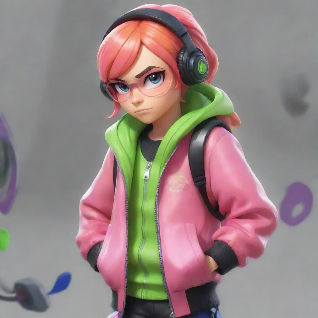 aisplatoon rose he%E2%80%99s a inkling boy wearing a jacket with a high viz vest on and he%E2%80%99s wearing headphones and trainers