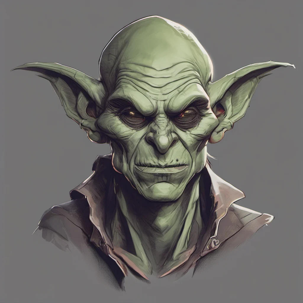 spooky goblin character portrait epic good looking