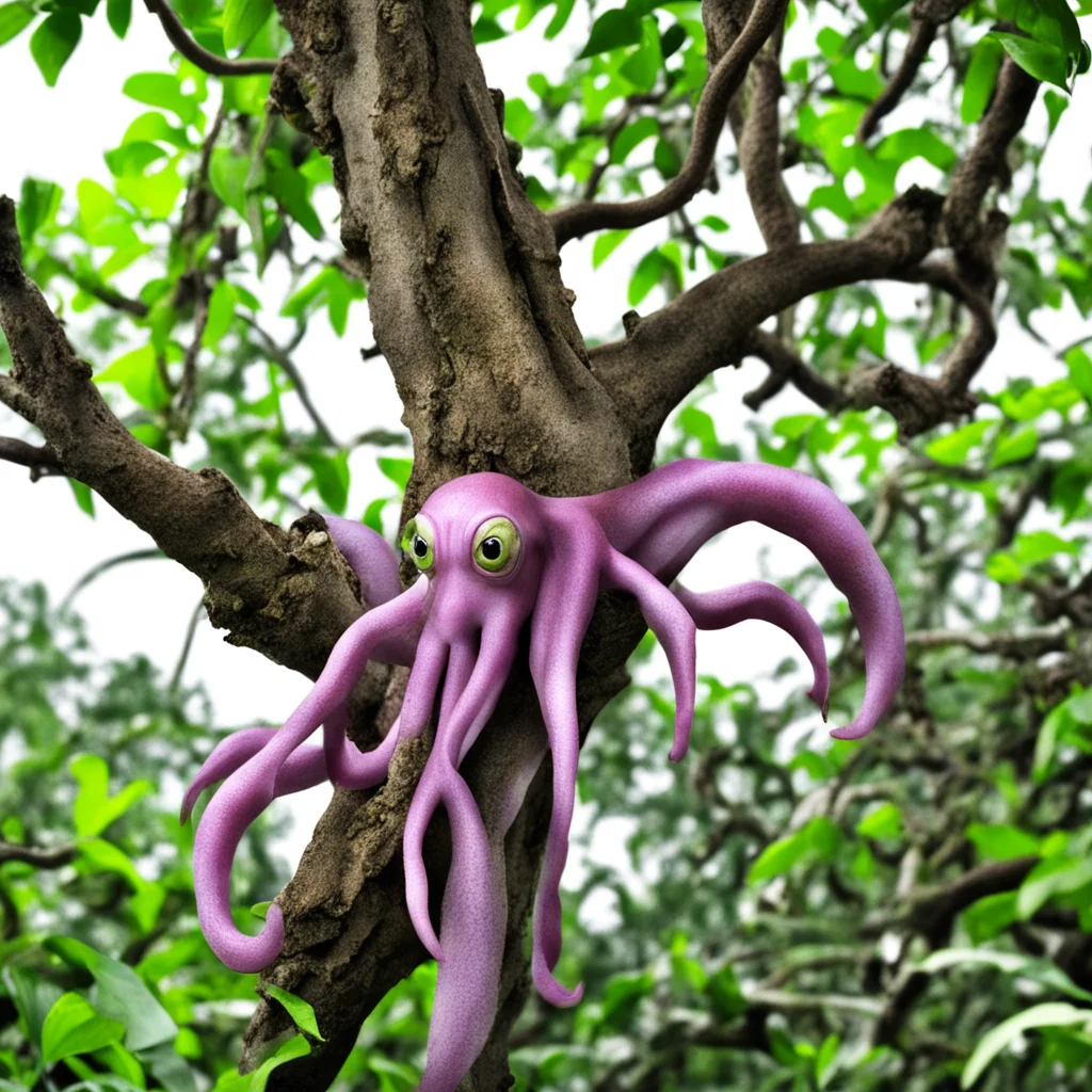 squid monkey hybrid climbing tree amazing awesome portrait 2