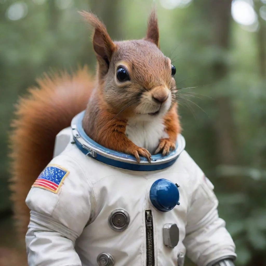 aisquirrel with an austronaut%27s suit