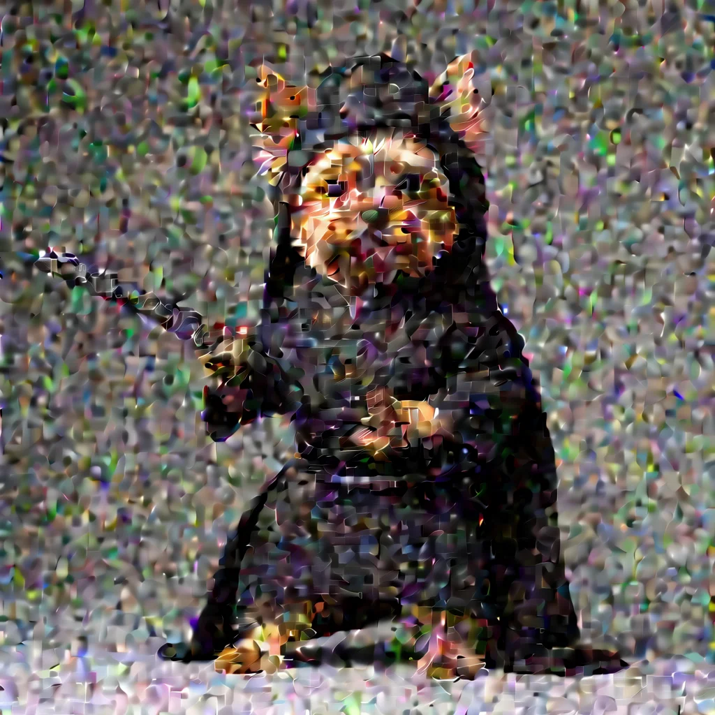 standing fierce yorkshire terrier dressed as a hollywood ninja with covered head holding a long  katana with both hands
