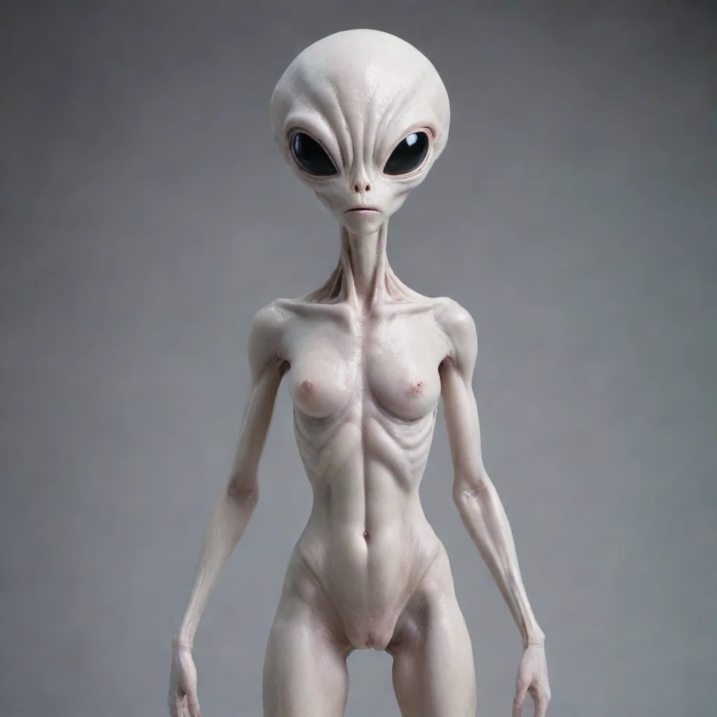 standing tall alien pale skin frontal arms apart 