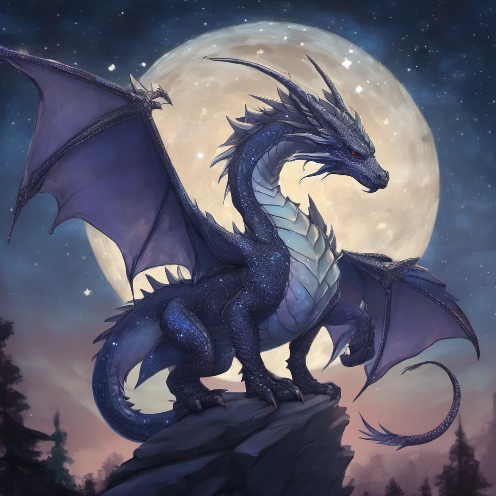 aistar dragon fantasy art night sky confident engaging wow artstation art 3