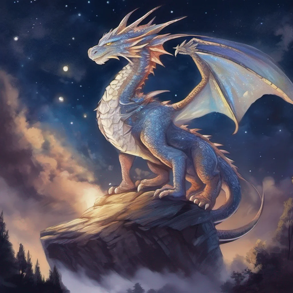 aistar dragon fantasy art night sky good looking trending fantastic 1