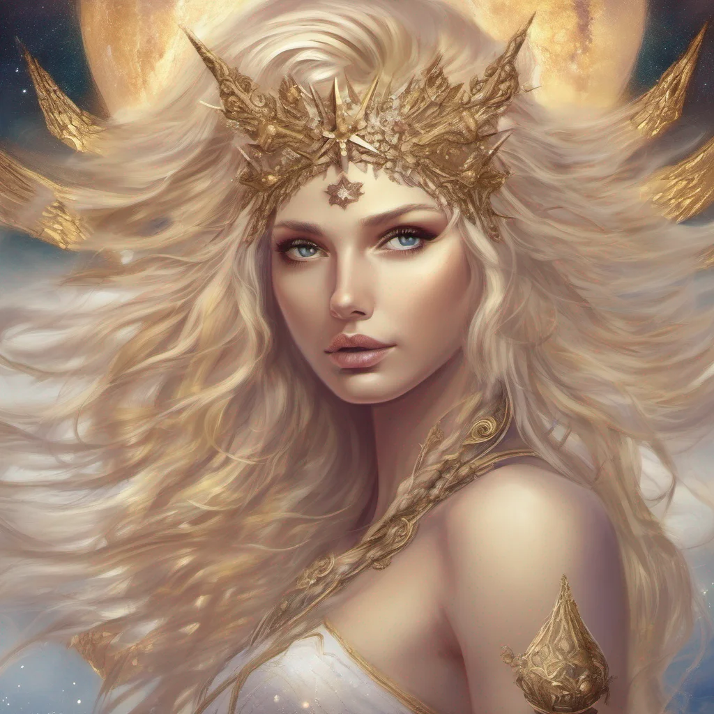 aistar goddess blonde fantasy art confident engaging wow artstation art 3