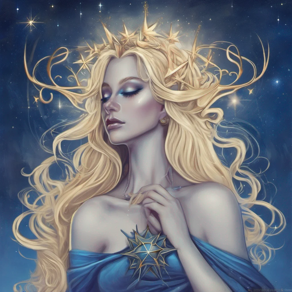 star goddess blonde fantasy art night blue good looking trending fantastic 1