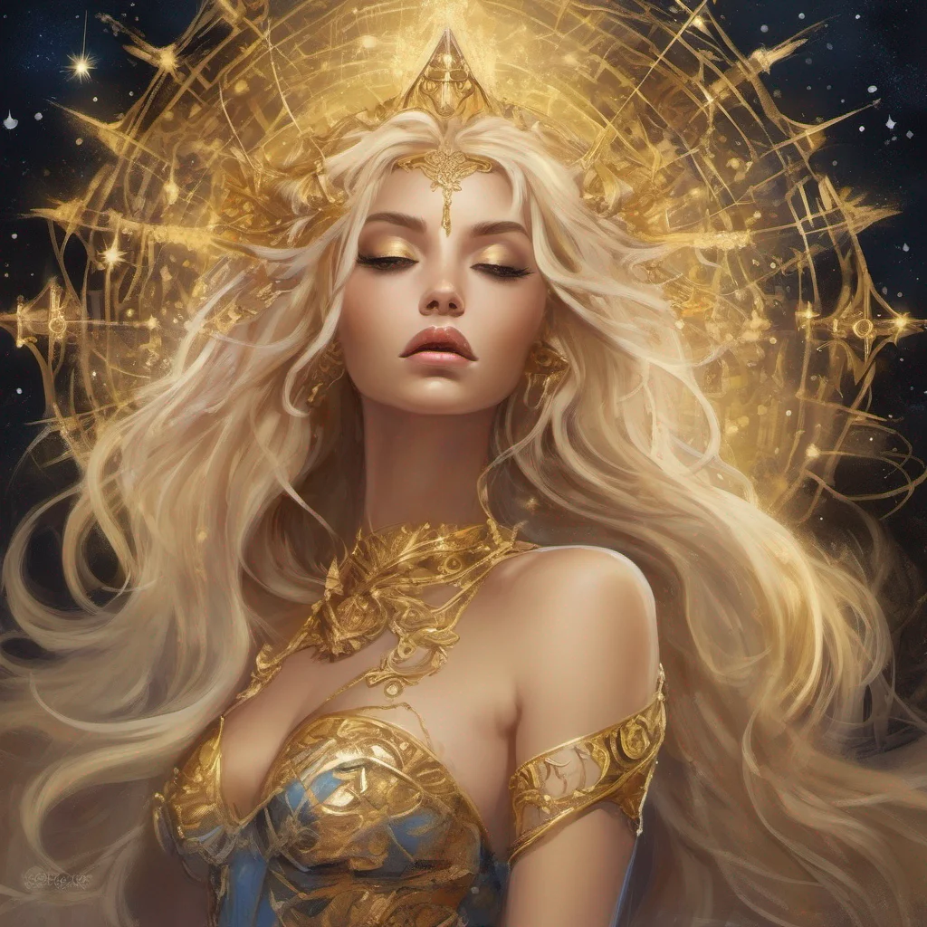 aistar goddess blonde fantasy art night golden good looking trending fantastic 1