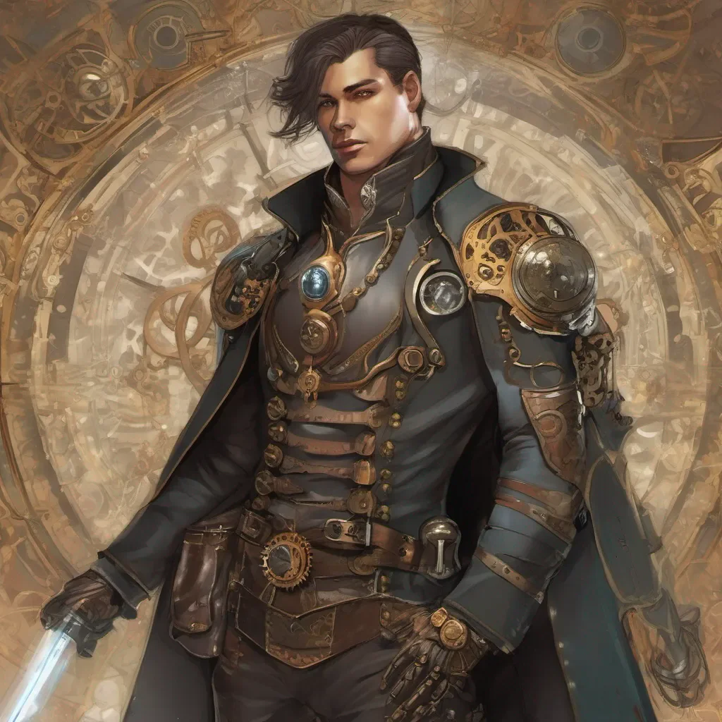 steampunk handsome ethereal knight