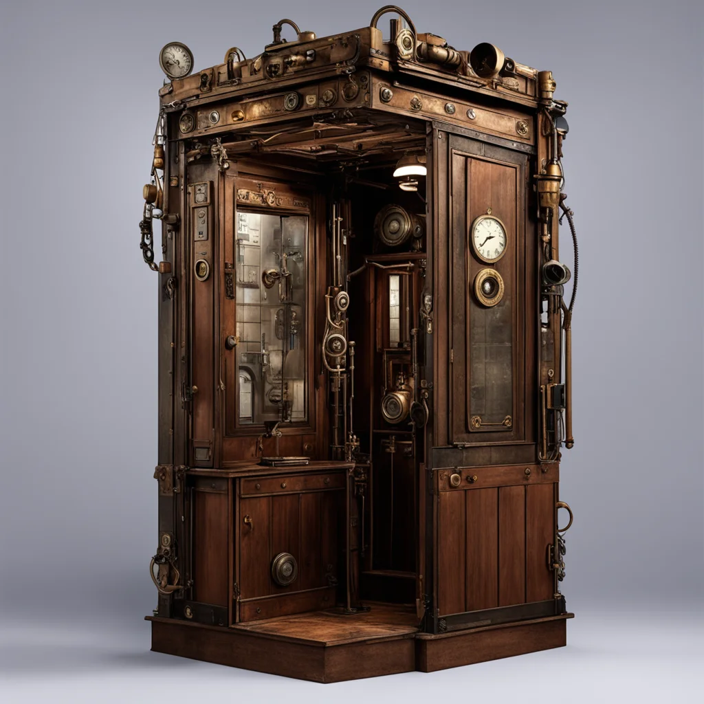 steampunk version of a suicide booth amazing awesome portrait 2