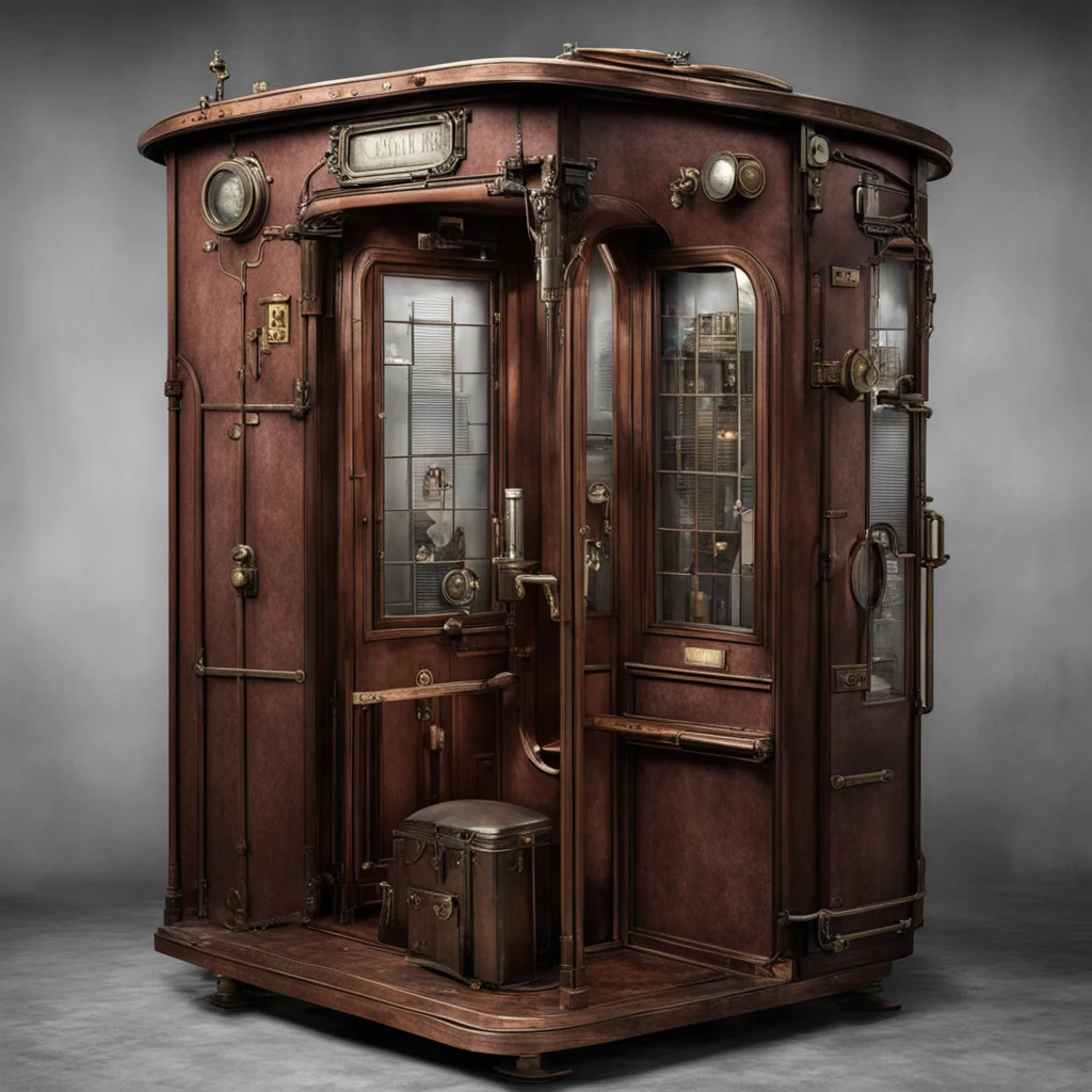 aisteampunk version of a suicide booth