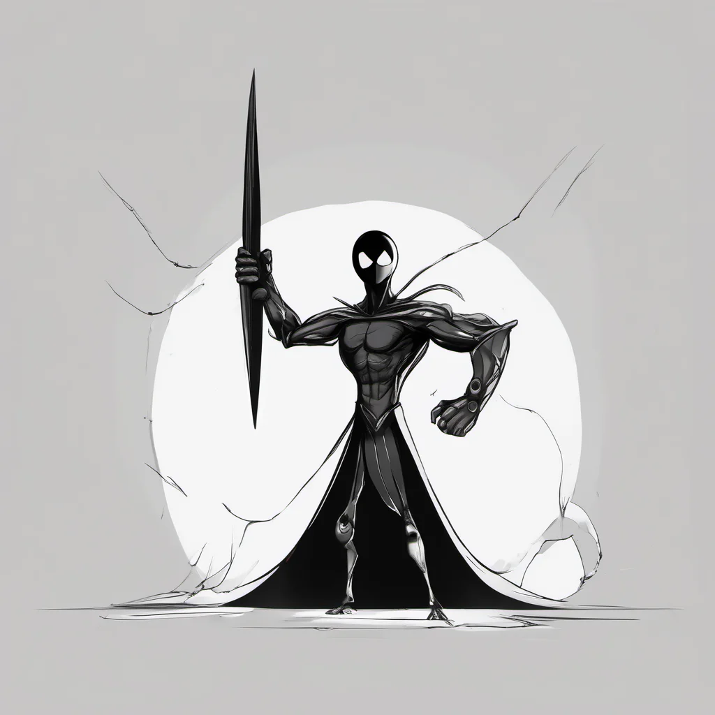 aistickman%2C white background%2C arms flip%2C black cape%2C cool