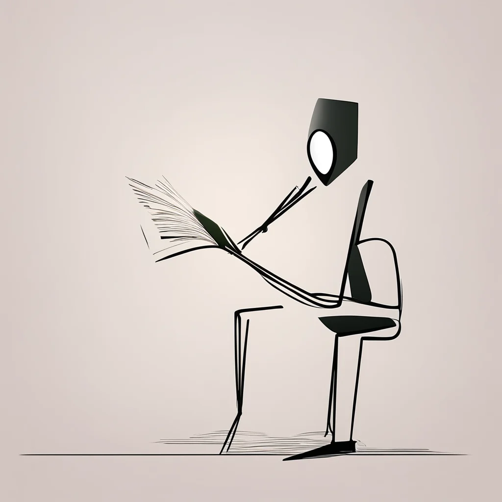 aistickman learning and reading amazing awesome portrait 2