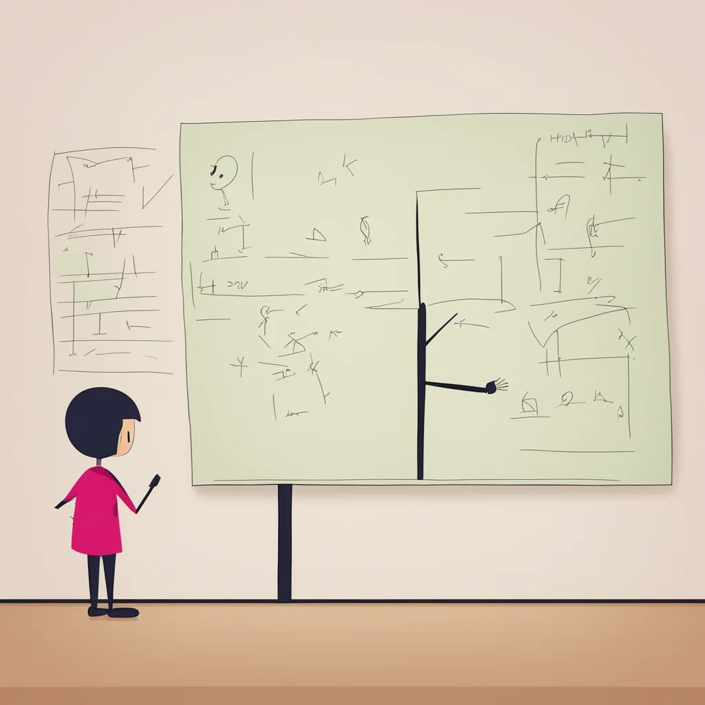 aistickman of a teacher in front of a board giving students a homework confident engaging wow artstation art 3