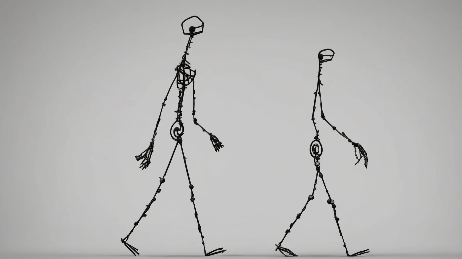 aistickman walking frame by frame animation confident engaging wow artstation art 3 wide