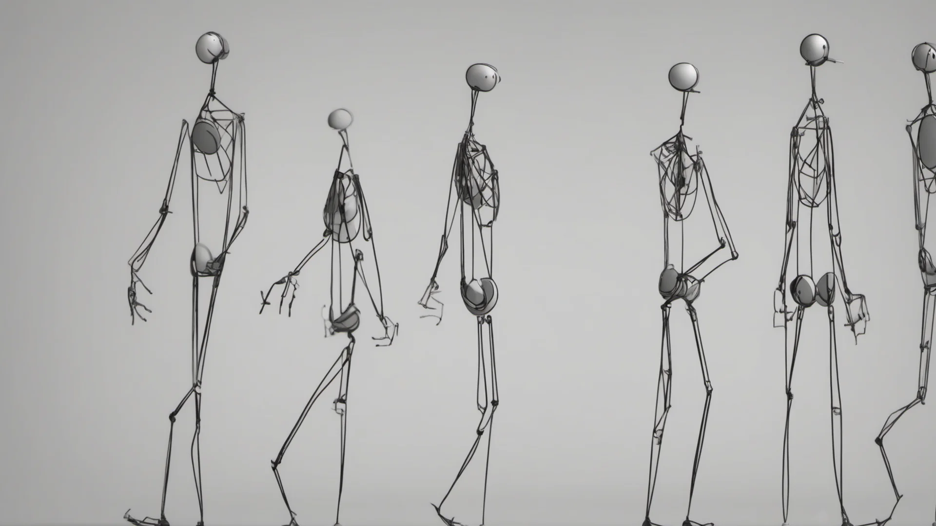 aistickman walking frame by frame animation wide