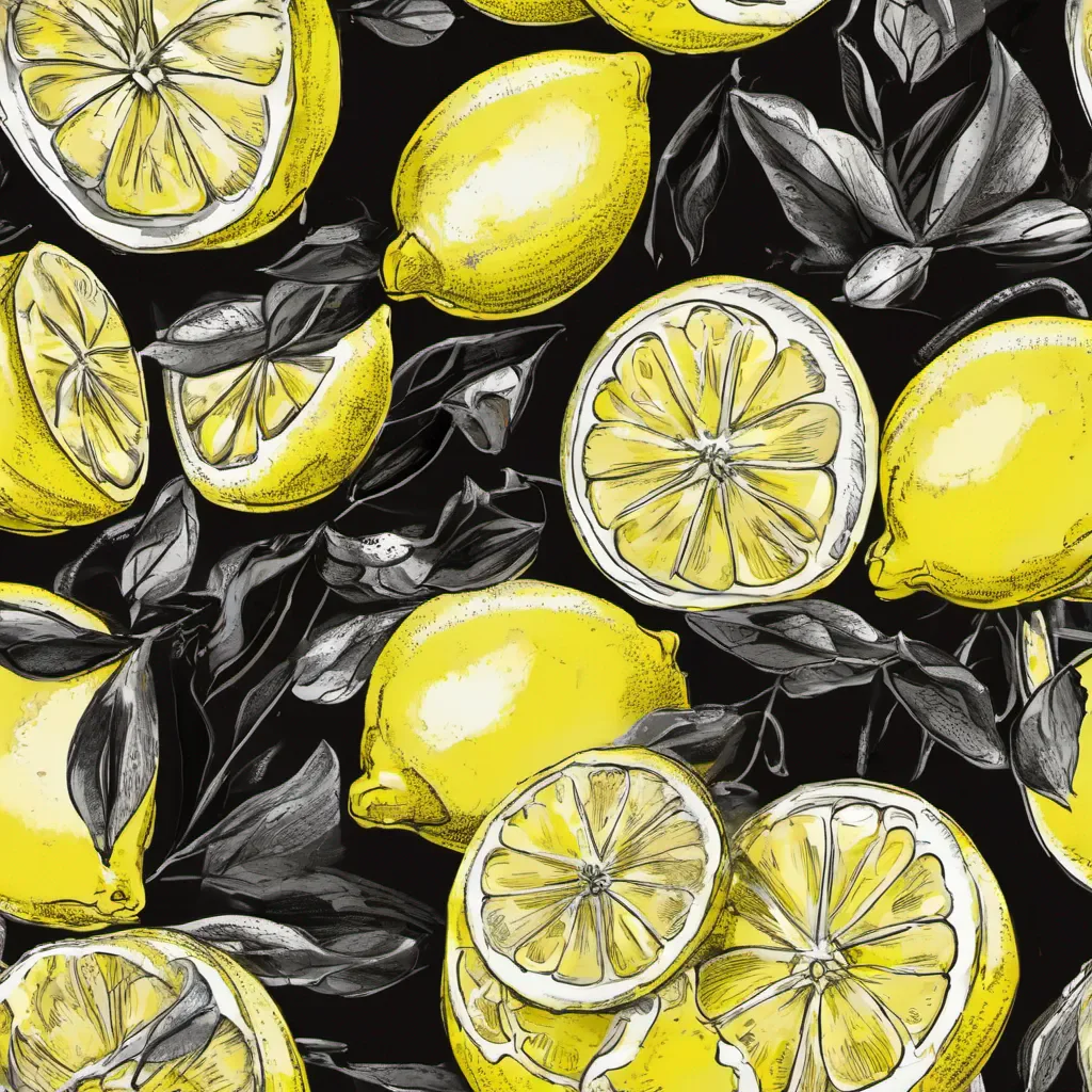 stilleven met lemon en zwarte achtergrond