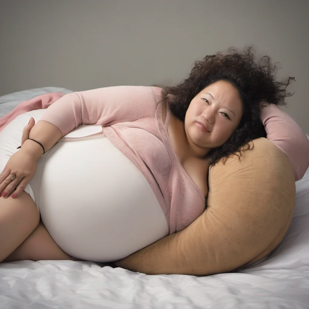 aistuffed belly woman