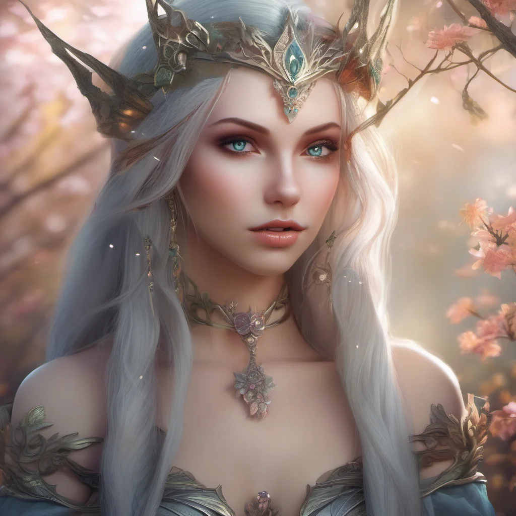aistunning elf beautiful princess portrait captivating fantasy wonderful trending